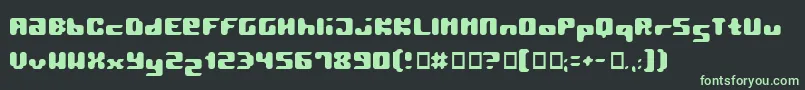 Pormask2 Font – Green Fonts on Black Background