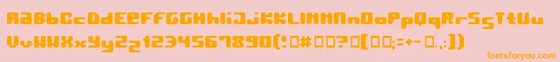 Pormask2 Font – Orange Fonts on Pink Background