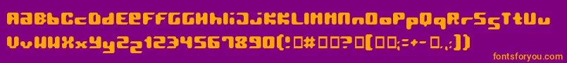 Pormask2 Font – Orange Fonts on Purple Background