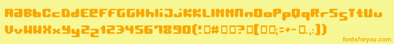 Pormask2 Font – Orange Fonts on Yellow Background