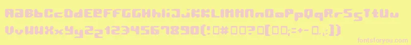 Pormask2 Font – Pink Fonts on Yellow Background