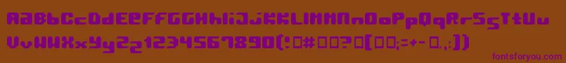 Pormask2 Font – Purple Fonts on Brown Background
