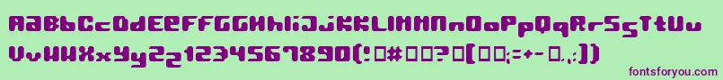Pormask2 Font – Purple Fonts on Green Background