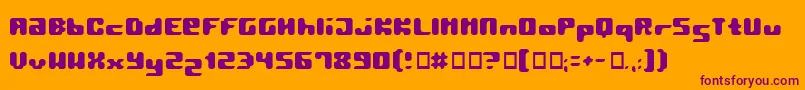 Pormask2 Font – Purple Fonts on Orange Background