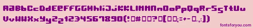 Pormask2 Font – Purple Fonts on Pink Background