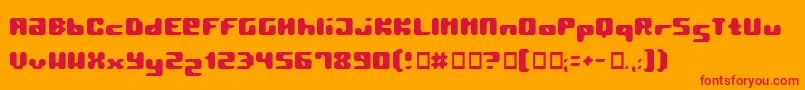Pormask2 Font – Red Fonts on Orange Background