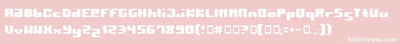 Pormask2 Font – White Fonts on Pink Background