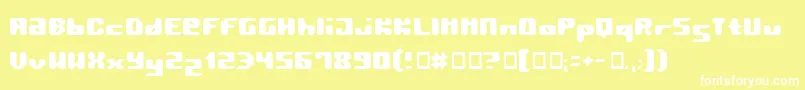 Pormask2 Font – White Fonts on Yellow Background