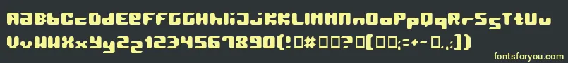 Pormask2 Font – Yellow Fonts on Black Background
