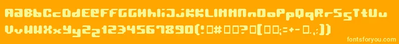 Pormask2 Font – Yellow Fonts on Orange Background