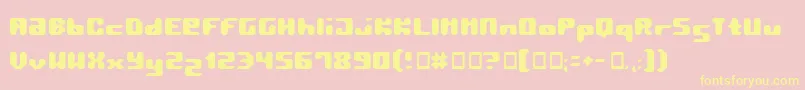 Pormask2 Font – Yellow Fonts on Pink Background