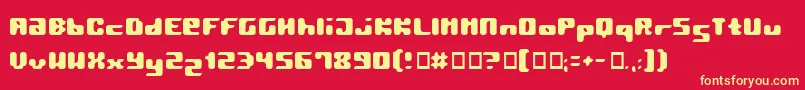 More about Pormask2 Font Pormask2 Font – Yellow Fonts on Red Background