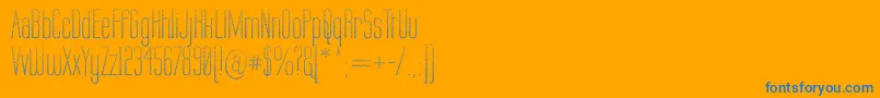 LabtopCandy Font – Blue Fonts on Orange Background