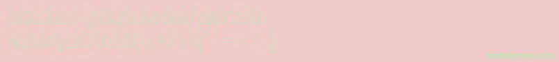 LabtopCandy Font – Green Fonts on Pink Background