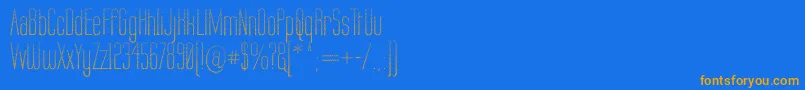 LabtopCandy Font – Orange Fonts on Blue Background