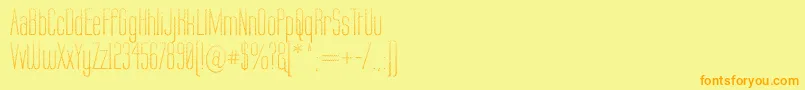 LabtopCandy Font – Orange Fonts on Yellow Background