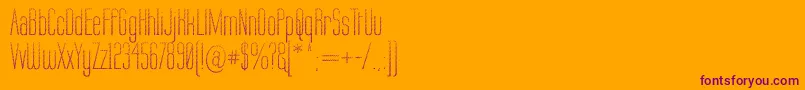 LabtopCandy Font – Purple Fonts on Orange Background