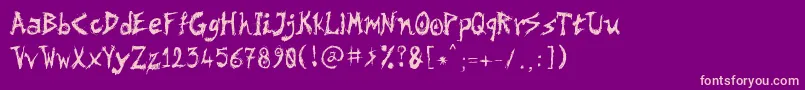 Savage Font – Pink Fonts on Purple Background