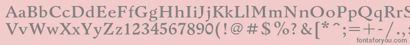 BannikovacBold-Schriftart – Graue Schriften auf rosa Hintergrund