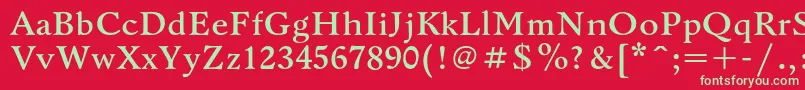 Шрифт BannikovacBold – зелёные шрифты на красном фоне