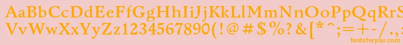 BannikovacBold Font – Orange Fonts on Pink Background