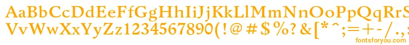 Шрифт BannikovacBold – оранжевые шрифты на белом фоне