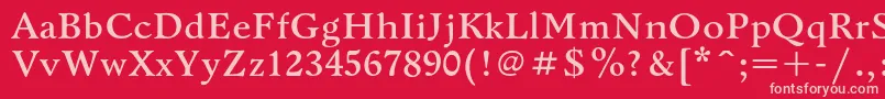 BannikovacBold Font – Pink Fonts on Red Background