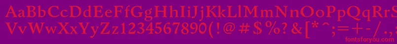 BannikovacBold Font – Red Fonts on Purple Background