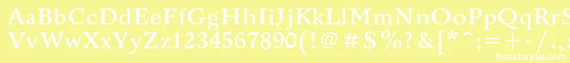 BannikovacBold Font – White Fonts on Yellow Background