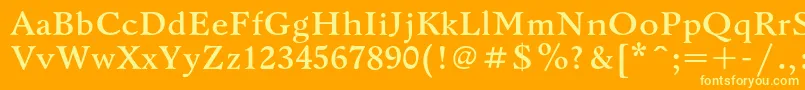 BannikovacBold Font – Yellow Fonts on Orange Background