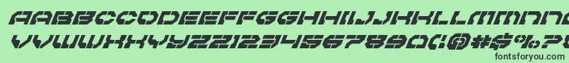 Pulsarclasssuperital Font – Black Fonts on Green Background