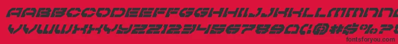 Pulsarclasssuperital Font – Black Fonts on Red Background