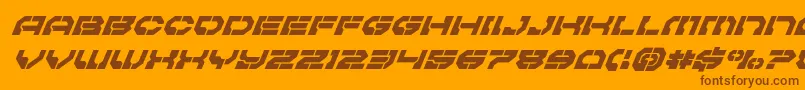 Pulsarclasssuperital Font – Brown Fonts on Orange Background