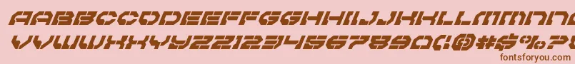 Pulsarclasssuperital Font – Brown Fonts on Pink Background