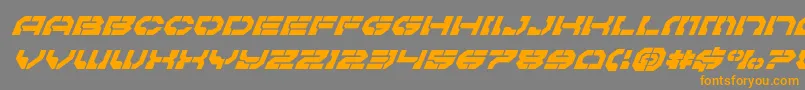 Pulsarclasssuperital Font – Orange Fonts on Gray Background