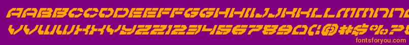Pulsarclasssuperital Font – Orange Fonts on Purple Background