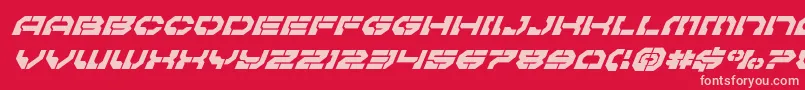 Pulsarclasssuperital Font – Pink Fonts on Red Background