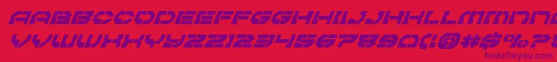 Pulsarclasssuperital Font – Purple Fonts on Red Background