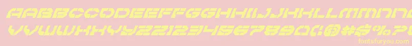 Pulsarclasssuperital Font – Yellow Fonts on Pink Background