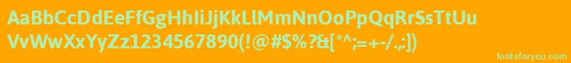 JaldiBold Font – Green Fonts on Orange Background