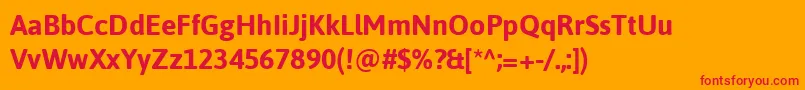 JaldiBold Font – Red Fonts on Orange Background