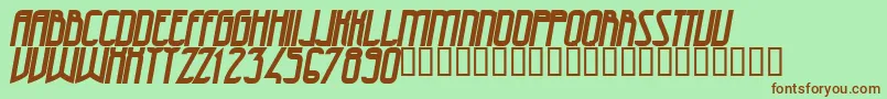 47 Font – Brown Fonts on Green Background