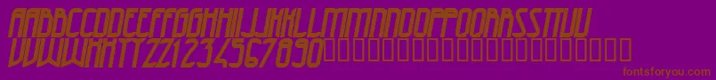 47-fontti – ruskeat fontit violetilla taustalla
