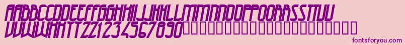 47 Font – Purple Fonts on Pink Background