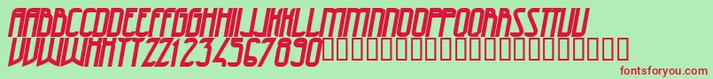 47 Font – Red Fonts on Green Background
