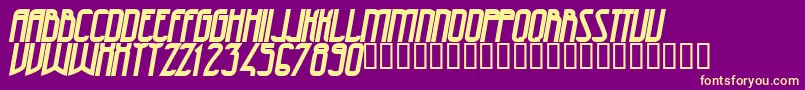 47 Font – Yellow Fonts on Purple Background