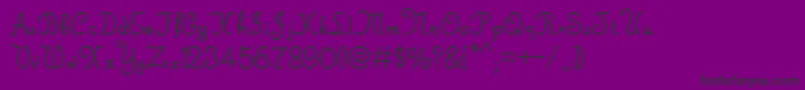 Шрифт SaintKnickKnack – чёрные шрифты на фиолетовом фоне