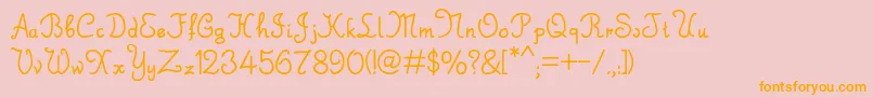 SaintKnickKnack Font – Orange Fonts on Pink Background