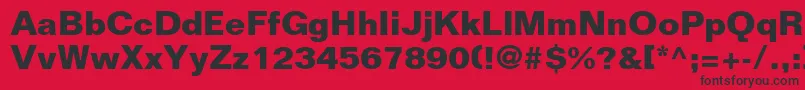 FoliostdBold Font – Black Fonts on Red Background