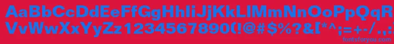 FoliostdBold Font – Blue Fonts on Red Background